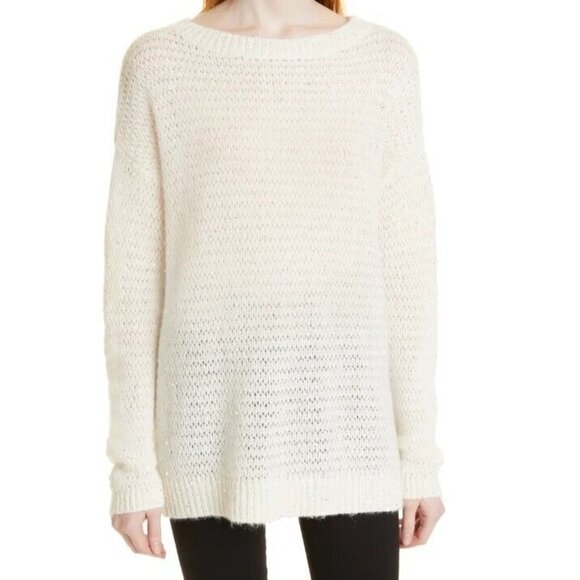 Cashmere Wool Sweater Womens XXS Oversized Alpaca Sequin Nordstrom Signature New - Picture 2 of 12